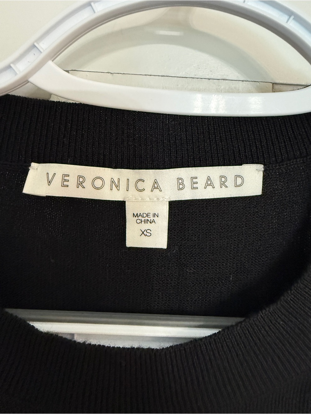 Veronica Beard Black Merino Wool Sweater Leopard Print Puff Sleeve 25601 - Picture 9 of 10